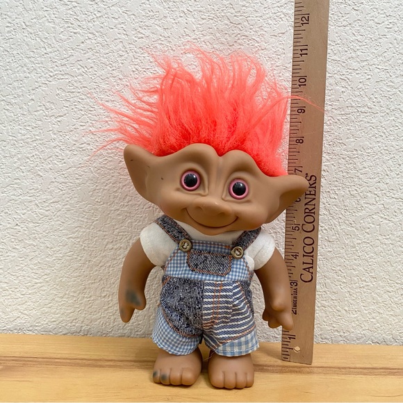 Vintage Ace Novelty Orange Hair 8” Troll Doll - Picture 5 of 11